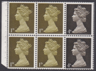 UB3 Pre-decimal Machin Booklet Pane Perf I 1 2v UNMOUNTED MINT