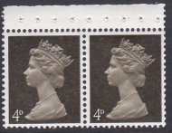 UB10a Pre-decimal Machin pair one broad centre band  - UNMOUNTED MINT MNH