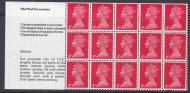 UB16a Cooks Booklet pane UNMOUNTED MINT MNH