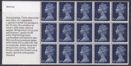 UB20a 5d Pre-decimal Machin Cooks Booklet pane UNMOUNTED MINT MNH