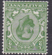 sg324 Spec N2(4)  wi ½d Bright Yellow Green Downey Head UNMOUNTED MINT MNH
