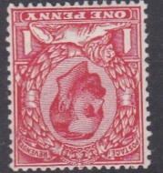 Sg336wi 1d scarlet watermark inverted downey head UNMOUNTED MINT