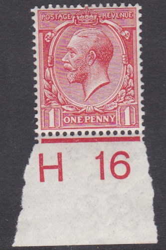 N16(4) 1d Deep Scarlet Royal Cypher H 16 UNMOUNTED MINT MNH