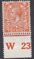 N20(4) 2d Bright Orange Royal Cypher control W 23 MOUNTED MINT