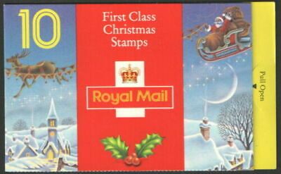LX4 1993 Christmas Barcode Booklet 10 x 1st Class (25p) - No Cylinder
