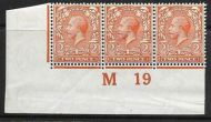 N19(2) 2d Reddish Orange Royal Cypher control M19 imperf UNMOUNTED MINT