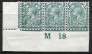 N23(6) 4d Bluish Grey Green Royal Cypher control M18 imperf UNMOUNTED MINT