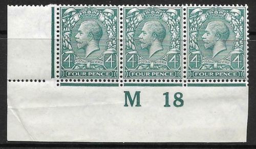 N23(6) 4d Bluish Grey Green Royal Cypher control M18 imperf UNMOUNTED MINT
