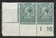 N23(1) 4d Grey Green Royal Cypher control I 16 perf pair UNMOUNTED MINT