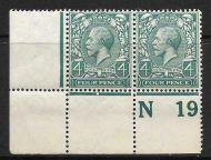 N23(6) 4d Bluish Grey Green Royal Cypher control N19 perf pair UNMOUNTED MINT