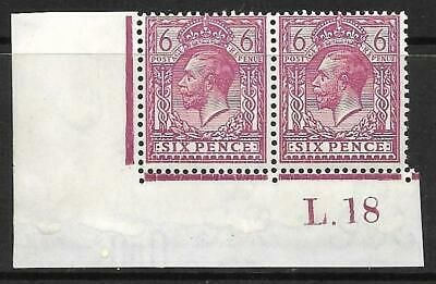 N26(3) 6d Reddish Purple Royal Cypher control L Dot 18 imperf UNMOUNTED MINT