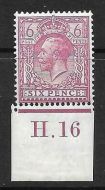 N26(4) 6d Pale Reddish Purple Royal Cypher cont H Dot 16 Imperf UNMOUNTED MINT