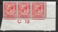 N16(3) 1d Scarlet Royal Cypher Control C 13 imperf UNMOUNTED MINT