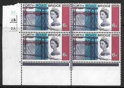 1964 Forth Road Bridge 6d Ord Dot Cylinder Block With Grey Dr blade flaw - MNH