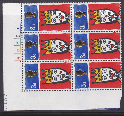 1966 3d Christmas - ord - Large Perf Shift Down UNMOUNTED MINT