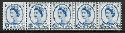 S83b 4d Multi Crowns Horizontal Coil strip of 5 UNMOUNTED MINT/MNH