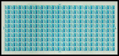 Sg D77 ½d 1970 Decimal Postage Due Cyl 2 no dot in Full Sheet UNMOUNTED MINT