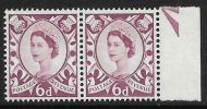 Sg XS16a 6d Scotland with variety - broken V UNMOUNTED MINT