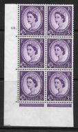 3d Violet 8mm Phosphor 1SB Cyl 68 Dot perf type A(E I) UNMOUNTED MINT