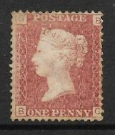 SG 43 1d Penny Red Lettered B-G plate 201 MOUNTED MINT