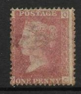 SG 43 1d Penny Red Lettered Q-C plate 202 MOUNTED MINT