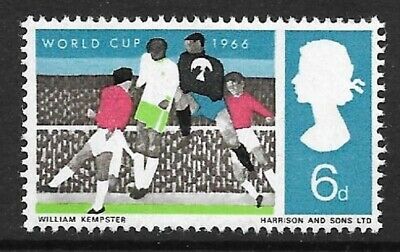 Sg 694d 1966 6d World Football Cup - Watermark Inverted single UNMOUNTED MINT