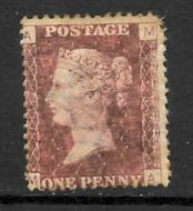 SG 43 1d Penny Red Lettered M-A plate 137 MOUNTED MINT