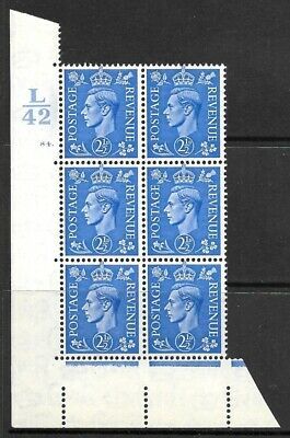 2½d Light Blue Cylinder Control L42 84 Dot perf 5(E I) UNMOUNTED MINT MNH