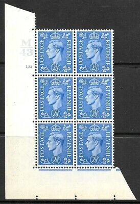 2½d Light Blue Cylinder Control M43 132 No Dot perf 5(E I) UNMOUNTED MINT MNH