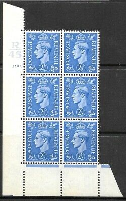 2½d Light Blue Cylinder Control R45 190 Dot perf 5(E I) UNMOUNTED MINT MNH