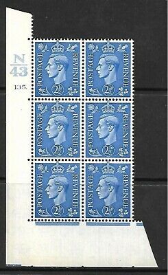 2½d Light Blue Cylinder Control N43 135 Dot perf 5(E I) UNMOUNTED MINT MNH