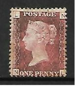 SG 43 1d Penny Red Lettered N-L plate 150 MOUNTED MINT