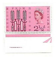 1963 Freedom From Hunger 2 1 2d (Ord) - Shift of Crimson UNMOUNTED MINT