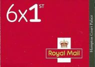PM62 2018 Hampton Court Palace 6 x 1st Self Adhesive Booklet - With cylinder