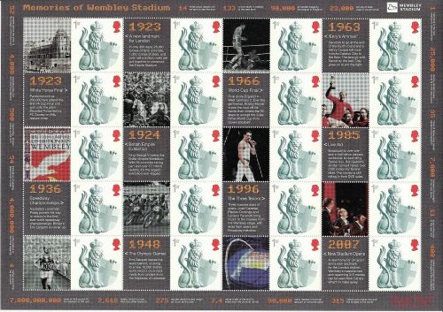 LS39 GB 2007 Memories of Wembley Smiler sheet UNMOUNTED MINT MNH