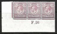 spec N42(2) 6d Pale Rosy Mauve Block Cypher Control F26 imperf MOUNTED MINT