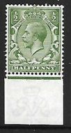 N14(13) ½d Pale Olive Green Royal Cypher with RPS cert UNMOUNTED MINT MNH