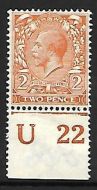 N20(2) 2d Pale Orange Royal Cypher Control U 22 perf Unmounted Mint
