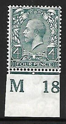N23(5) 4d Pale Slate Green Royal Cypher control M18 Imperf UNMOUNTED MINT