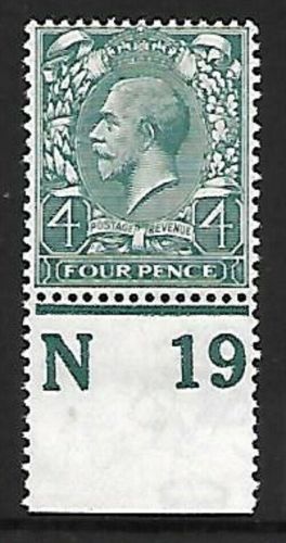 N23(6) 4d Bluish Grey Green Royal Cypher control N19 perf single UNMOUNTED MINT