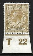 N32(1) 1 - Bistre Royal Cypher Control T22 Imperf UNMOUNTED MINT