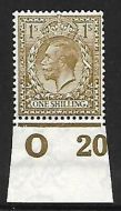N32(9) 1 - Olive Brown Royal Cypher control O20 Imperf UNMOUNTED MINT