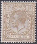 N32(2) 1/- Pale Bistre-brown Royal Cypher UNMOUNTED MINT