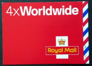 MJ1 4 x Worldwide stamps barcode booklet - Self Adhesive MINT MNH - No Cylinder