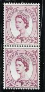 S107v 6d Multi Crown Cream watermark Vertical Coil join UNMOUNTED MINT