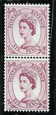 S107v 6d Multi Crown Cream watermark Vertical Coil join UNMOUNTED MINT