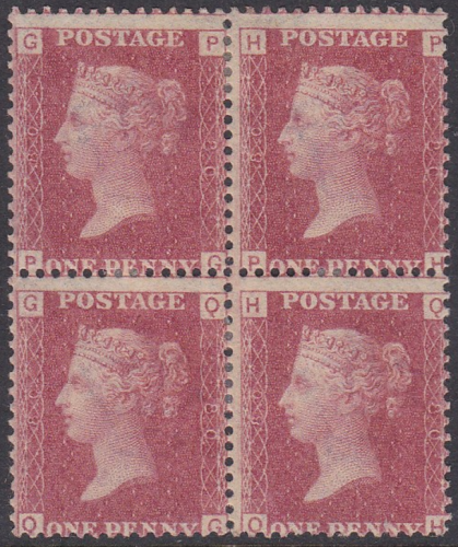 Sg43 1d plate 80 Block of four ALL MOUNTED MINT