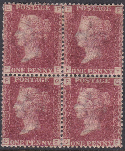 Sg43 1d plate 140 Block of four 2 x M M 2 x UNMOUNTED MINT