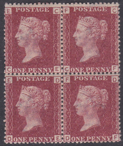 Sg43 1d plate 156 Block of four ALL UNMOUNTED MINT