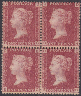 Sg43 1d plate 190 Block of four ALL MOUNTED MINT